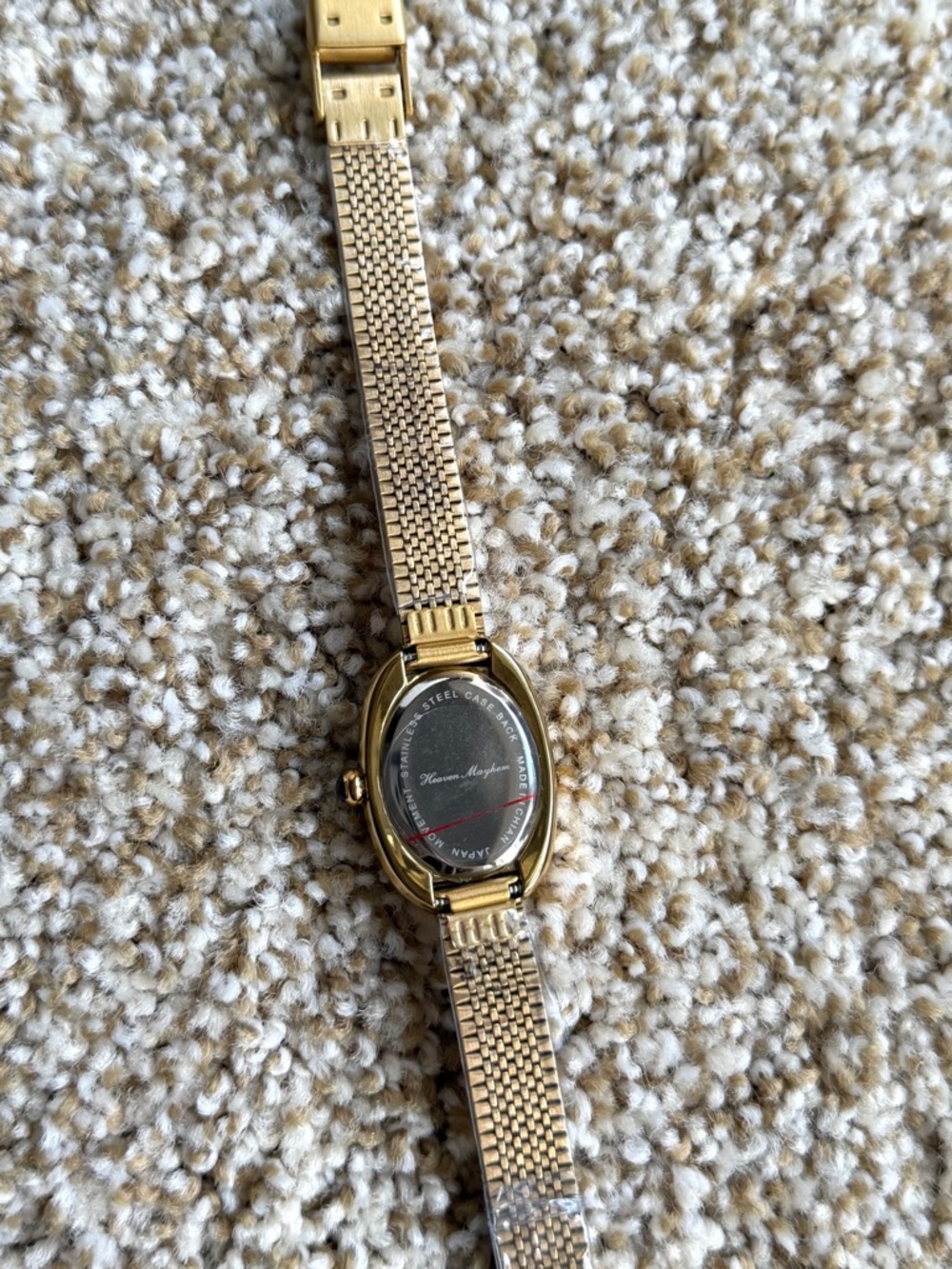 Heaven Mayhem Amara Oval Faced Gold Wrist Watch NEW - Picture 12 of 12
